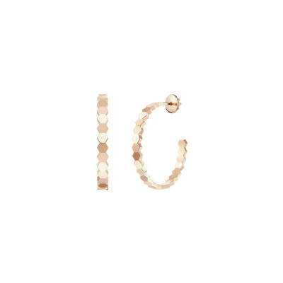Boucles d'oreilles créoles Chaumet Bee de Chaumet en or rose