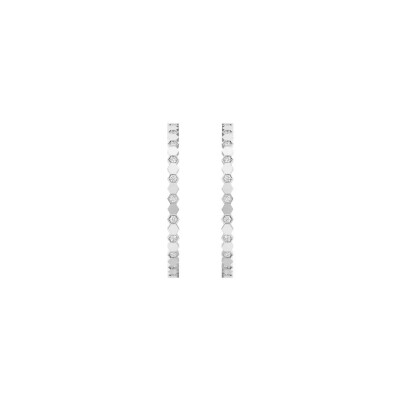 Boucles d'oreilles créoles Chaumet Bee My Love en or blanc et diamants