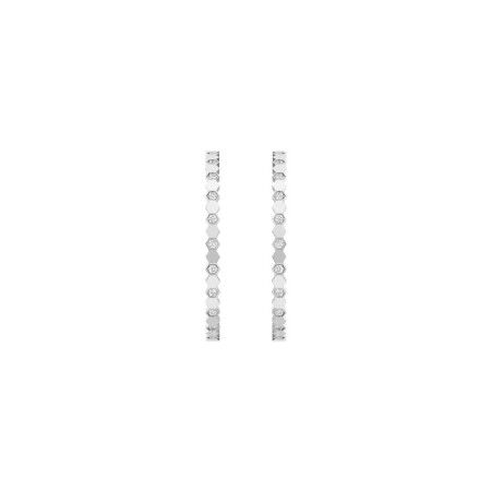 Boucles d'oreilles créoles Chaumet Bee My Love en or blanc et diamants