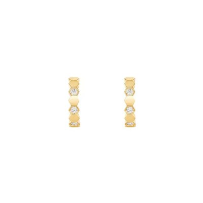 Chaumet Bee My Love hoop earrings, yellow gold and diamonds