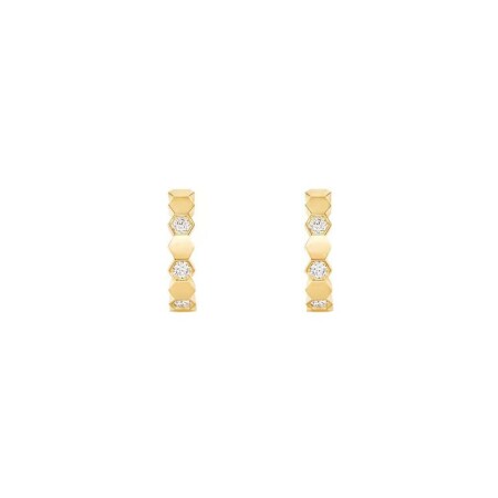 Chaumet Bee My Love hoop earrings, yellow gold and diamonds