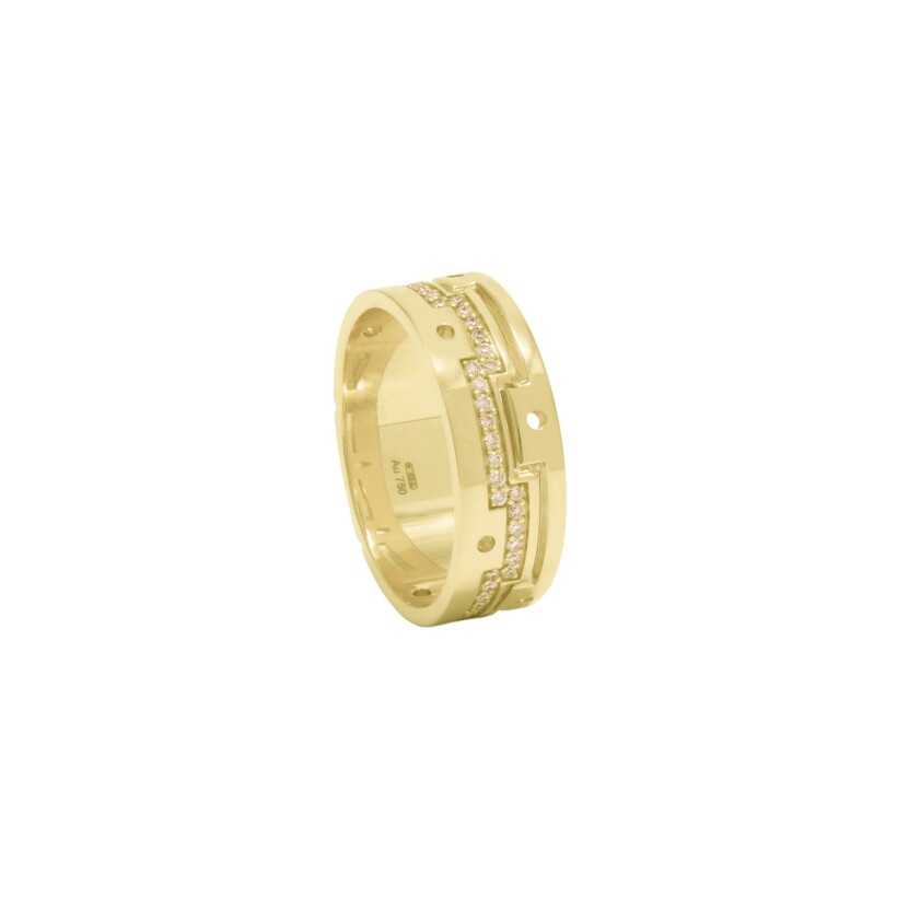 Bague Gismondi 1754 Dedalo en or jaune et diamants