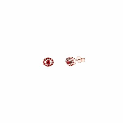 Boucles d'oreilles Mauboussin Vie, Volupté & Passion en or rose et rubis