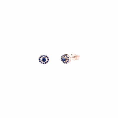 Boucles d'oreilles Mauboussin Vie, Volupté & Passion en or rose et saphirs