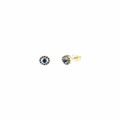 Boucles d'oreilles Mauboussin Vie, Volupté & Passion en or jaune et saphirs