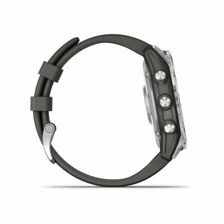 Montre Garmin Epix Génération 2 Acier Silver, avec bracelet gris