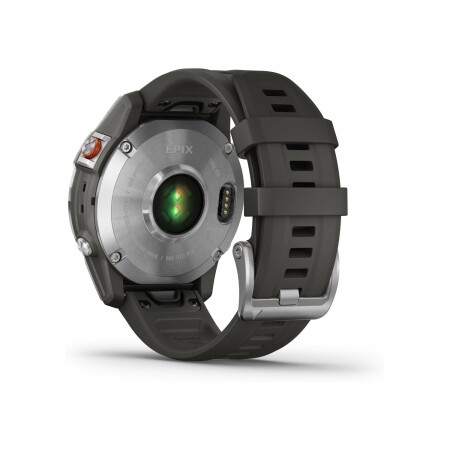 Montre Garmin Epix Génération 2 Acier Silver, avec bracelet gris