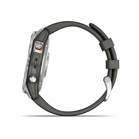 Montre Garmin Epix Génération 2 Acier Silver, avec bracelet gris