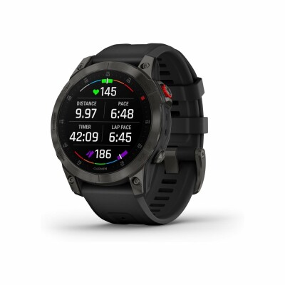 Montre Garmin Epix Génération 2 Sapphire, titane, Black DLC avec bracelet noir