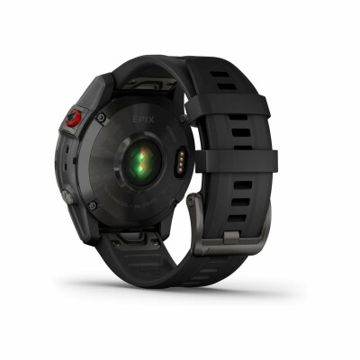 Montre Garmin Epix Génération 2 Sapphire, titane, Black DLC avec bracelet noir
