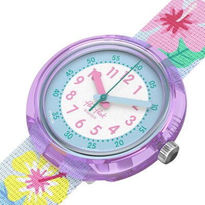 Montre Flik Flak Island Greetings Hibiskiss