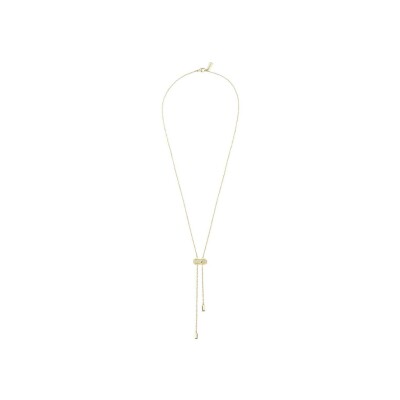 Collier cravate Messika Moderniste en or jaune et diamants 0.10ct