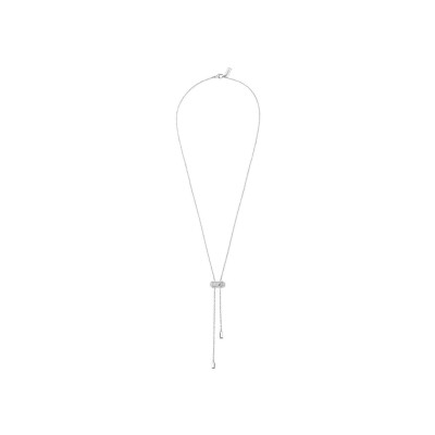 Messika Modernist tie necklace in white gold and diamonds 0.10ct