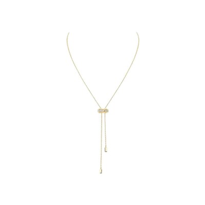 Collier cravate Messika Moderniste en or jaune et diamants 0.10ct