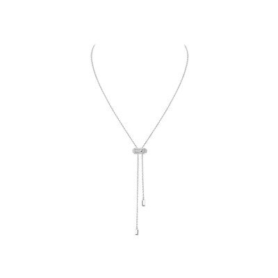 Messika Modernist tie necklace in white gold and diamonds 0.10ct