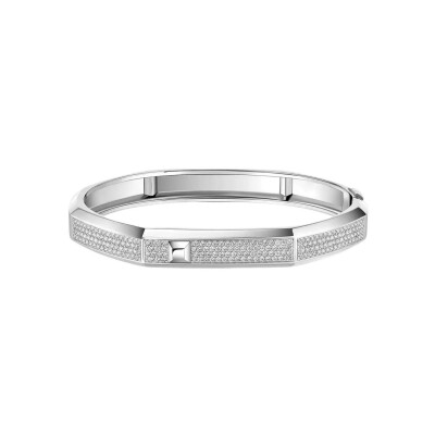 Bracelet Messika Moderniste pavé en or blanc et diamants 1.25ct