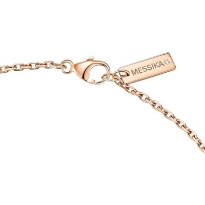Collier cravate Messika Moderniste en or rose et diamants 0,10ct
