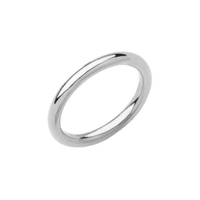 Alliance Fil rond en or blanc palladié, 2.5mm