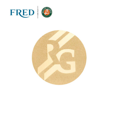 Câble FRED interchangeable Moyen Modèle en corderie terracotta avec embouts en acier plaqué or jaune #FREDxRolandGarros