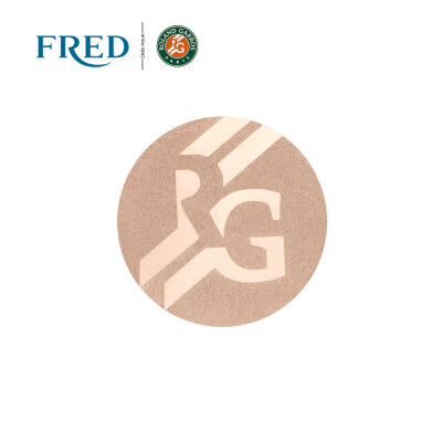 Câble FRED interchangeable Moyen Modèle en corderie terracotta avec embouts en acier plaqué or rose #FREDxRolandGarros