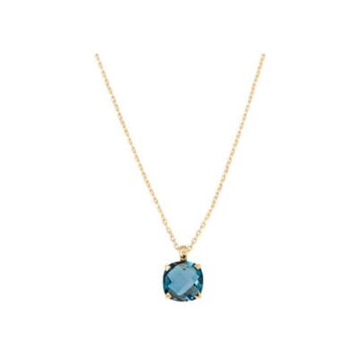 Collier Raynal en or rose et topaze bleu london