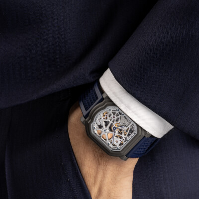 Montre Gerald Charles Maestro Maestro 8.0 GC Sport Squelette in Grade 5 Titanium and Royal Blue