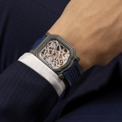 Montre Gerald Charles Maestro Maestro 8.0 GC Sport Squelette in Grade 5 Titanium and Royal Blue