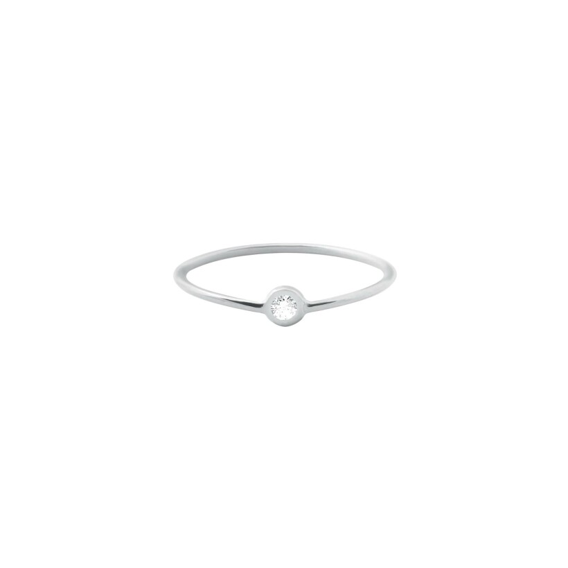 Bague Gigi Clozeau Dot en or blanc et diamant, taille 52