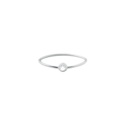 Gigi Clozeau Dot ring, white gold and diamond, size 50