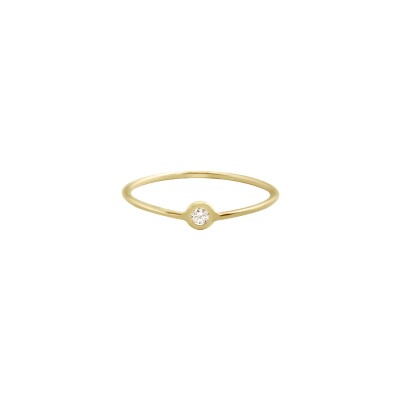 Gigi Clozeau Dot ring, yellow gold and diamond, size 50