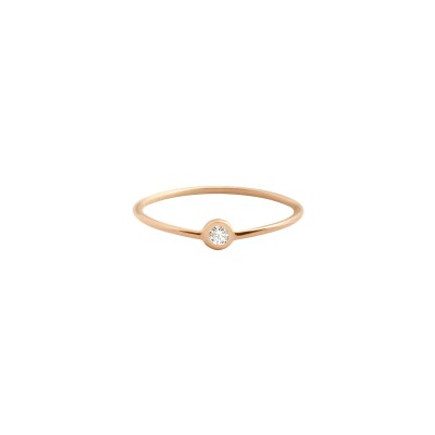 Gigi Clozeau Dot ring, pink gold and diamond, size 50