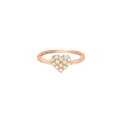 Bague Gigi Clozeau In Love en or rose et diamants, taille 54