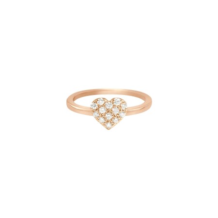 Gigi Clozeau In Love ring, rose gold, diamonds, size 54