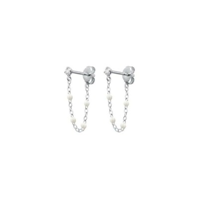 Gigi Clozeau Gigi Suprême earrings, white gold, white resin and diamonds