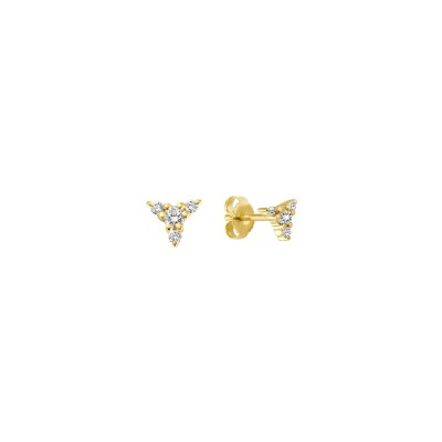 Boucles d'oreilles Gigi Clozeau Kosmos en or jaune et diamants