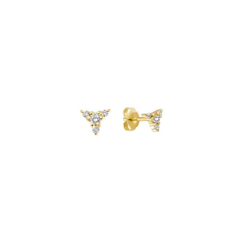 Boucles d'oreilles Gigi Clozeau Kosmos en or jaune et diamants