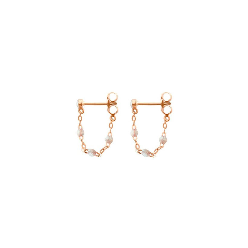 Gigi Clozeau Classique earrings, rose gold, opal resin