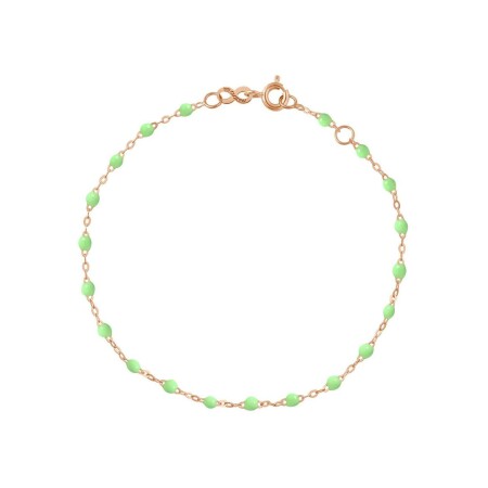 Bracelet Gigi Clozeau Classique en or rose et résine anis, 19cm