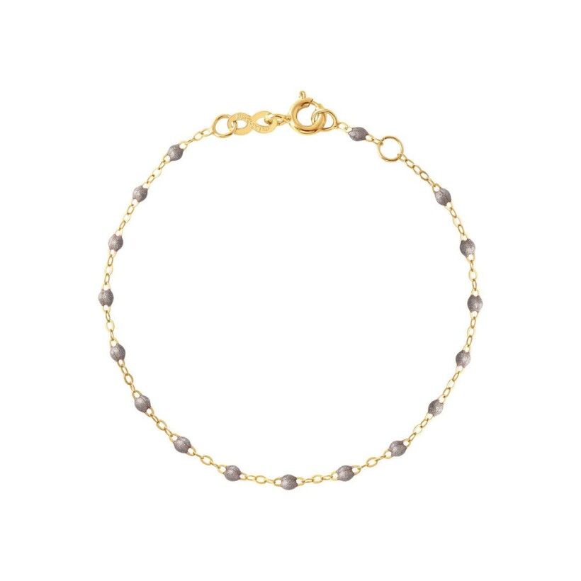 Bracelet Gigi Clozeau Classique en or jaune et résine argent, 15cm