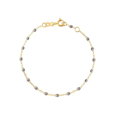 Bracelet Gigi Clozeau Classique en or jaune et résine argent, 20cm