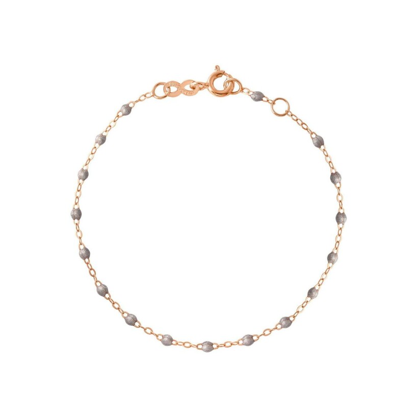 Bracelet Gigi Clozeau Classique en or rose et résine argent, 15cm