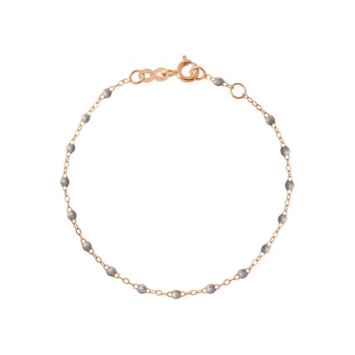 Bracelet Gigi Clozeau Classique en or rose et résine argent, 18cm