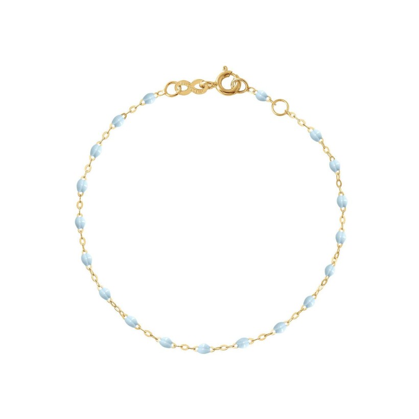 Bracelet Gigi Clozeau Classique en or jaune et résine bleu layette, taille 13cm