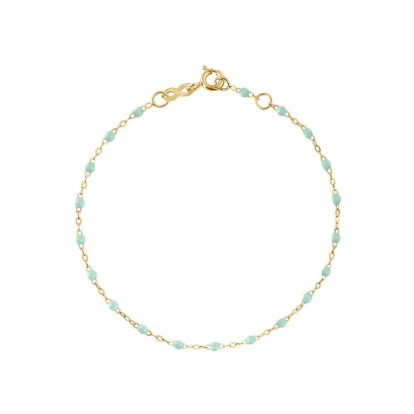 Bracelet Gigi Clozeau Classique en or jaune et résine jade, taille 13cm