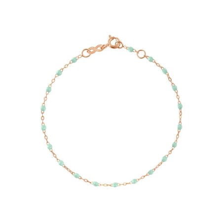 Bracelet Gigi Clozeau Classique en or rose et résine jade, taille 13cm