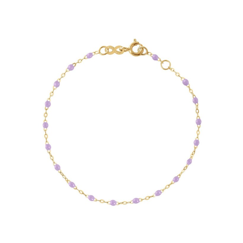 Bracelet Gigi Clozeau Classique en or jaune et résine parme, taille 13cm