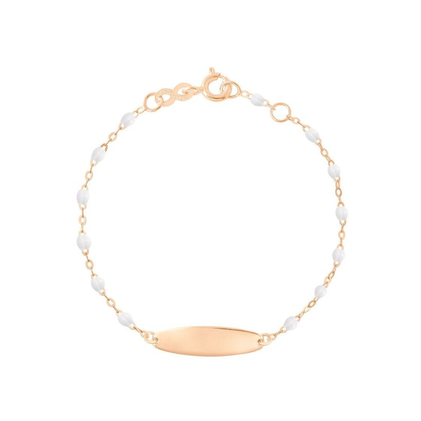 Gigi Clozeau Little Gigi bracelet, rose gold, white resin, size 13cm