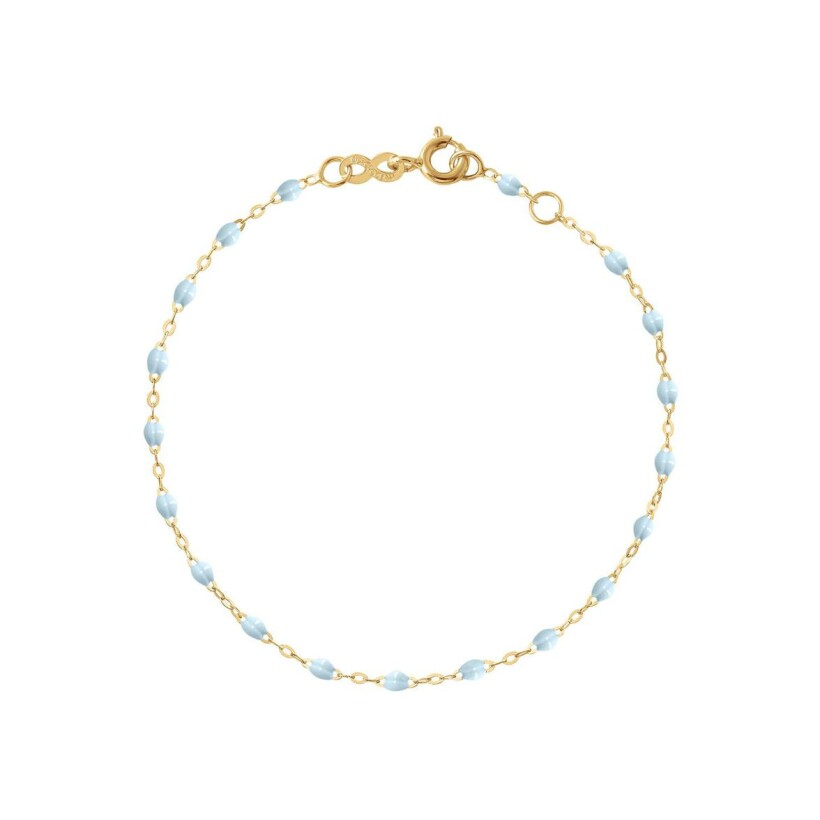 Bracelet Gigi Clozeau Classique en or jaune et résine bleu layette, 15cm