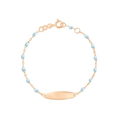 Gigi Clozeau Little Gigi bracelet, rose gold, baby blue resin, size 13cm