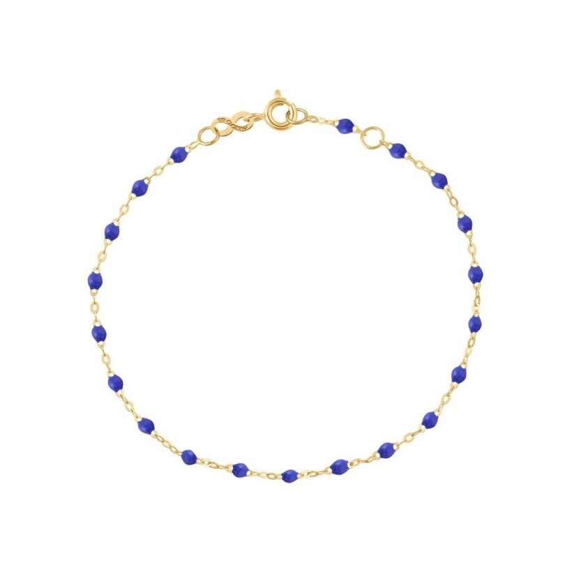 Bracelet Gigi Clozeau Classique en or jaune et résine bleuet, 15cm